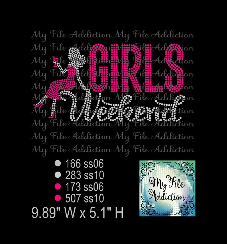 Rhinestone Template Download File Girls Weekend Svg Dxf Eps Plt - Etsy