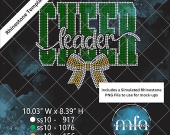 Cheerleader Rhinestone Template: Bold Script Bow, ss10 SVG (Digital Download File)