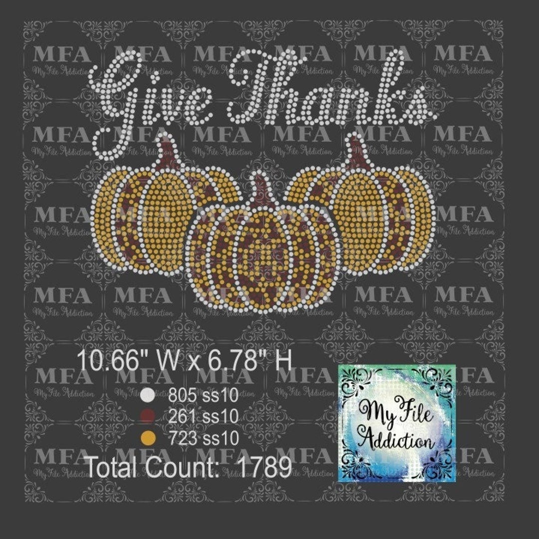 Pumpkin Ribbon Rhinestone Rhinestone Template Download File Pumpkin Leopard Print Give Thanks ...