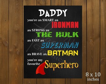 Printable Decor - Daddy Superhero