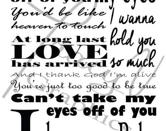 Printable Decor - Can't Take My Eyes Off Of You