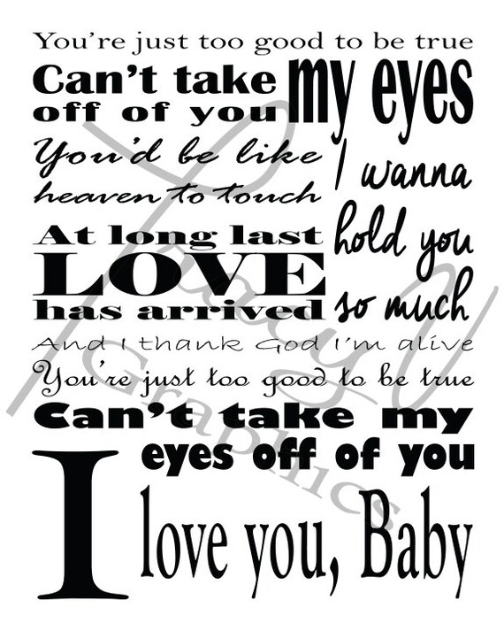 Printable Decor Can T Take My Eyes Off Of You Etsy