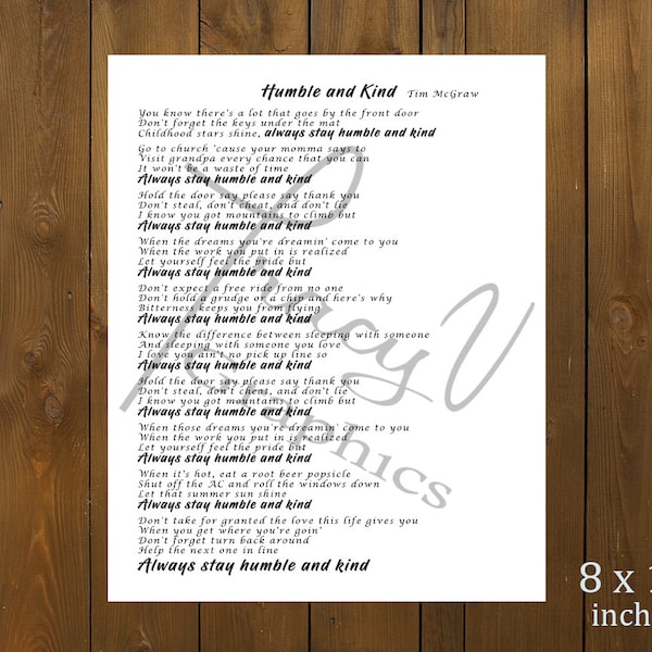 Humble and Kind - Etsy