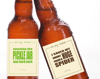 Printable Beer Labels - Fathers' Day 6-pack