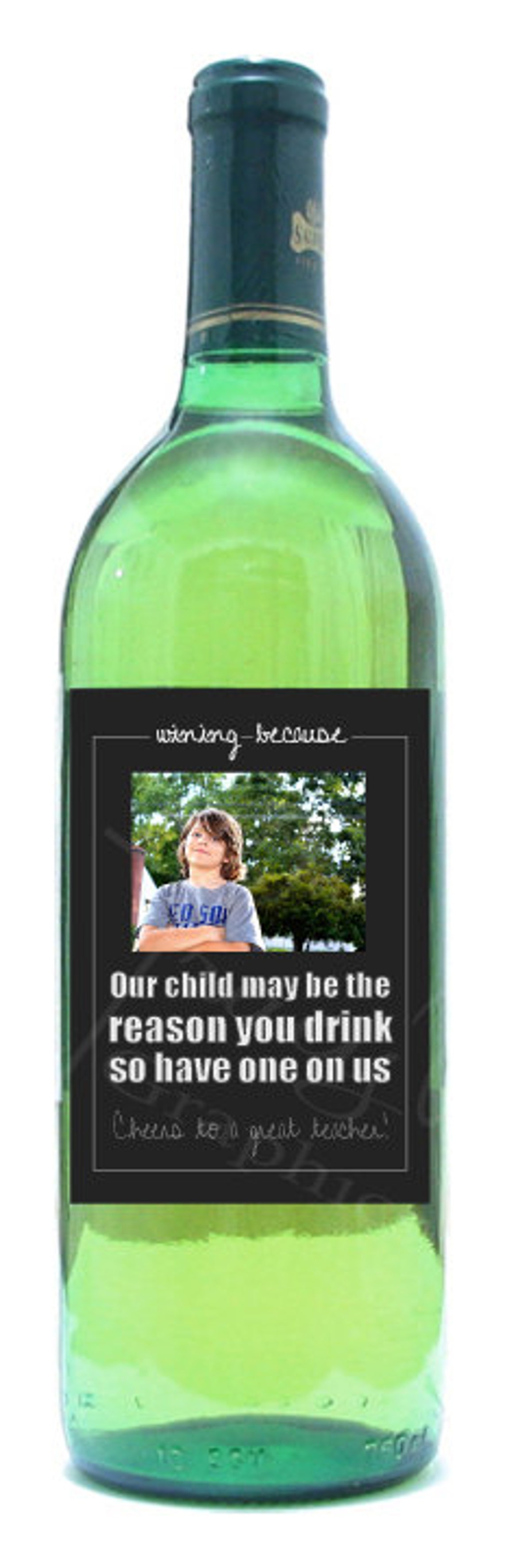 Custom Printable Wine Label Teacher Gift Etsy Canada