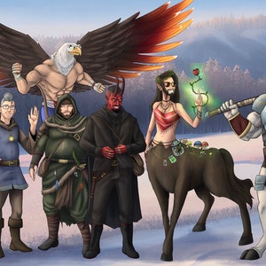 D&D パーティー コミッション、ダンジョンズ&ドラゴンズのキャラクター アート