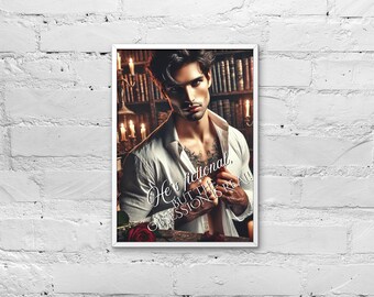Book Boyfriend Printable Wall Art – “He’s Fictional but the Obsession is Real” – Dark Romance Smut Lover Decor