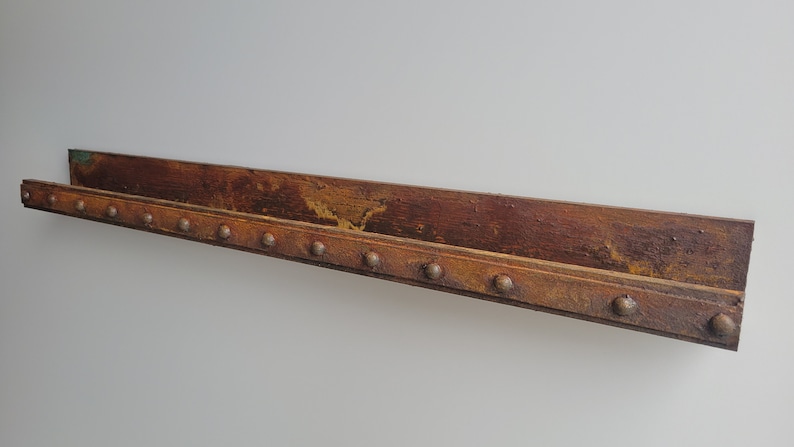 Riveted Rusted Picture Ledge Shelf: Rustic Home Decor - Etsy