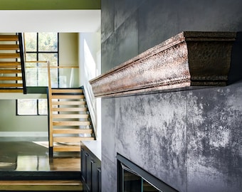 Prateleira flutuante ANNE - cobre oxidado martelado à mão personalizado