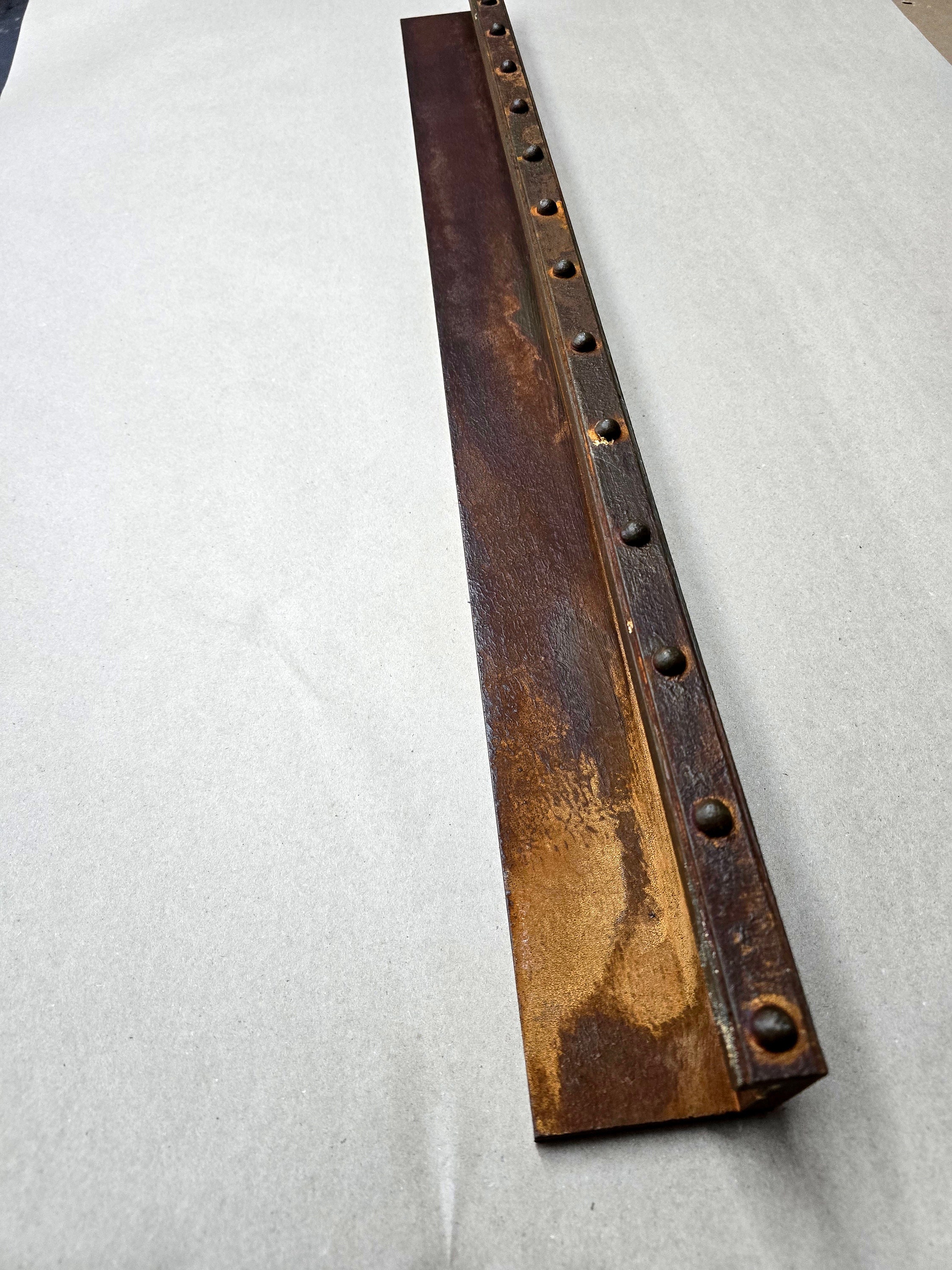 Riveted Rusted Picture Ledge Shelf: Rustic Home Decor - Etsy