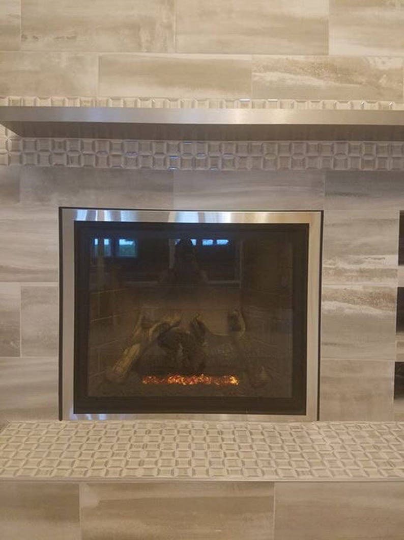 Solid hairline stainless 08 mmlaminated floating shelves image 2