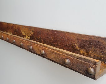 FREE SHIPPING | riveted,rusted Picture Ledge Shelf, Ledge Shelf, Ledge ShelvesFloating Shelf, Wooden Shelf, Rustic Home Decor