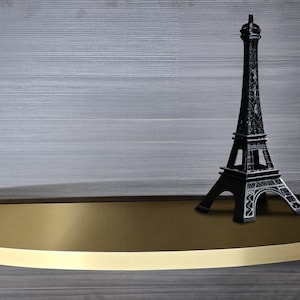 Curved Floating Shelf: Golden Stainless Steel Mantel, Modern Oval Design