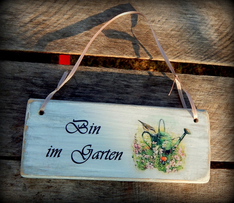 Shield Door Sign Garden sign Dekoschild T\u00fcrdeko image old wood shabby rustic sign