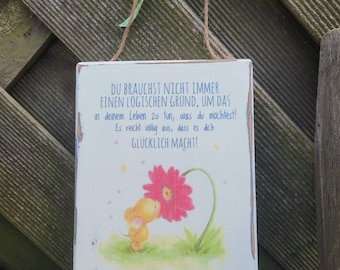 Wooden sign, garden sign, board, picture, garden decoration, sign, lettering, wood, door sign, wall decoration, Mother's Day, boyfriend, girlfriend, mom, gift