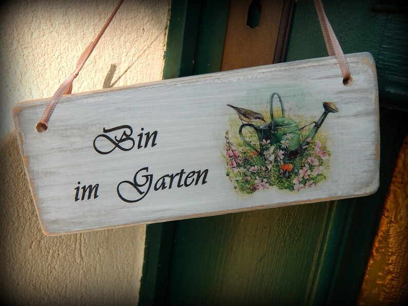 Shield Door Sign Garden sign Dekoschild T\u00fcrdeko image old wood shabby rustic sign