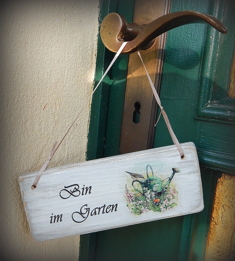 Shield Door Sign Garden sign Dekoschild T\u00fcrdeko image old wood shabby rustic sign