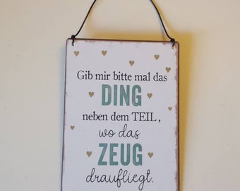 Tin sign funny saying gift office wall decoration shabby chic