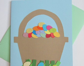 Easter Egg Basket Card (No Message Inside)