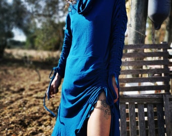 Dress For Women, Alternative Fashion, Festival Dress, Spring Dress, Extravagant Dress, Long Sleeve Dress, Asymmetric Dress