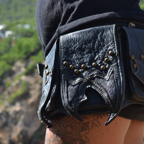 Alternative Tribal Bag, Goa Psy Trance Utility Belt,  Sting Ray, Steampunk