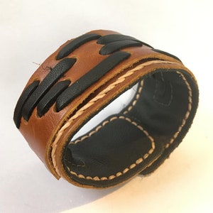 Pulsera de cuero genuino de vaca con detalle de cremallera para hombres y mujeres