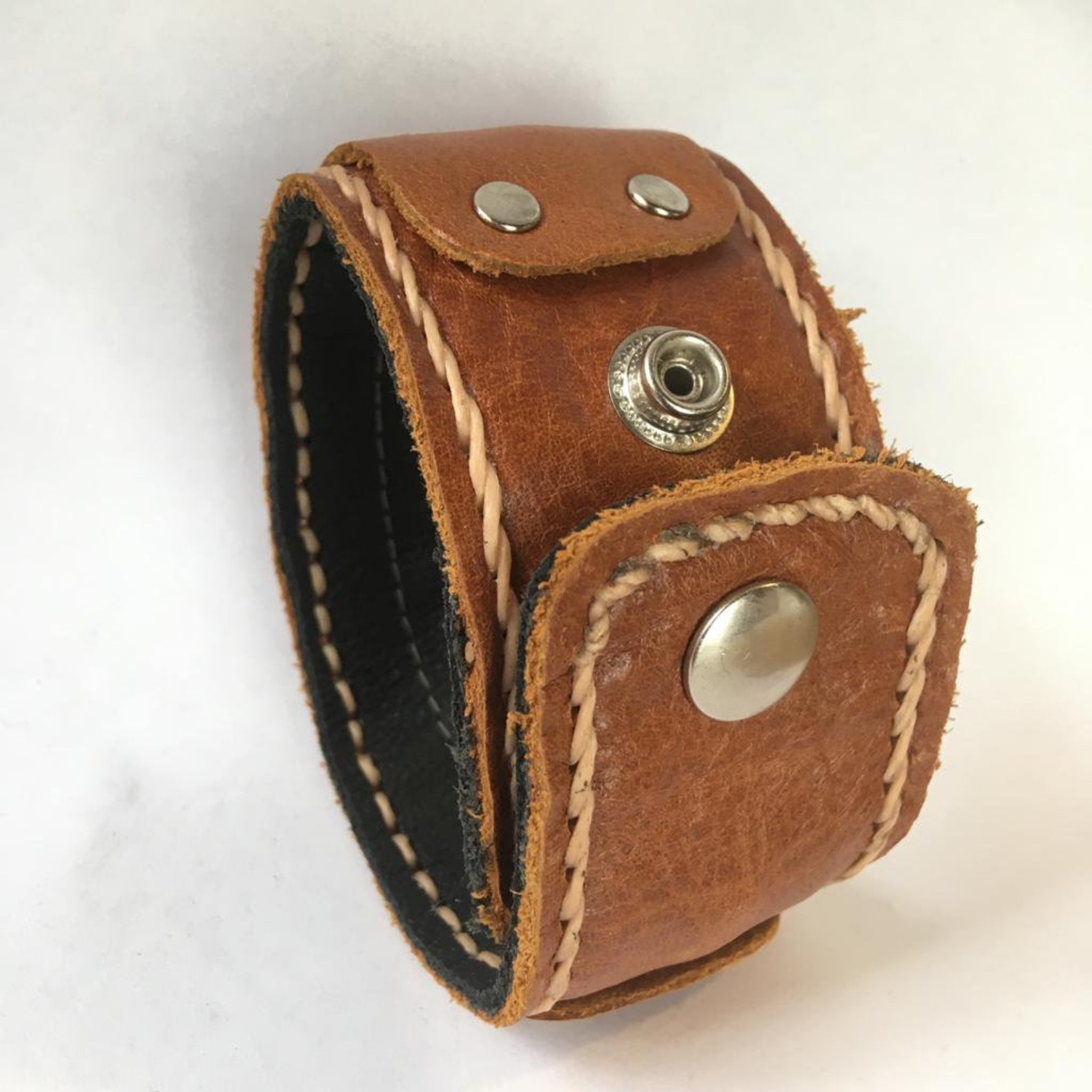 Leather Wristband Bracelet Wallet Leather Wristlet Idea | Etsy
