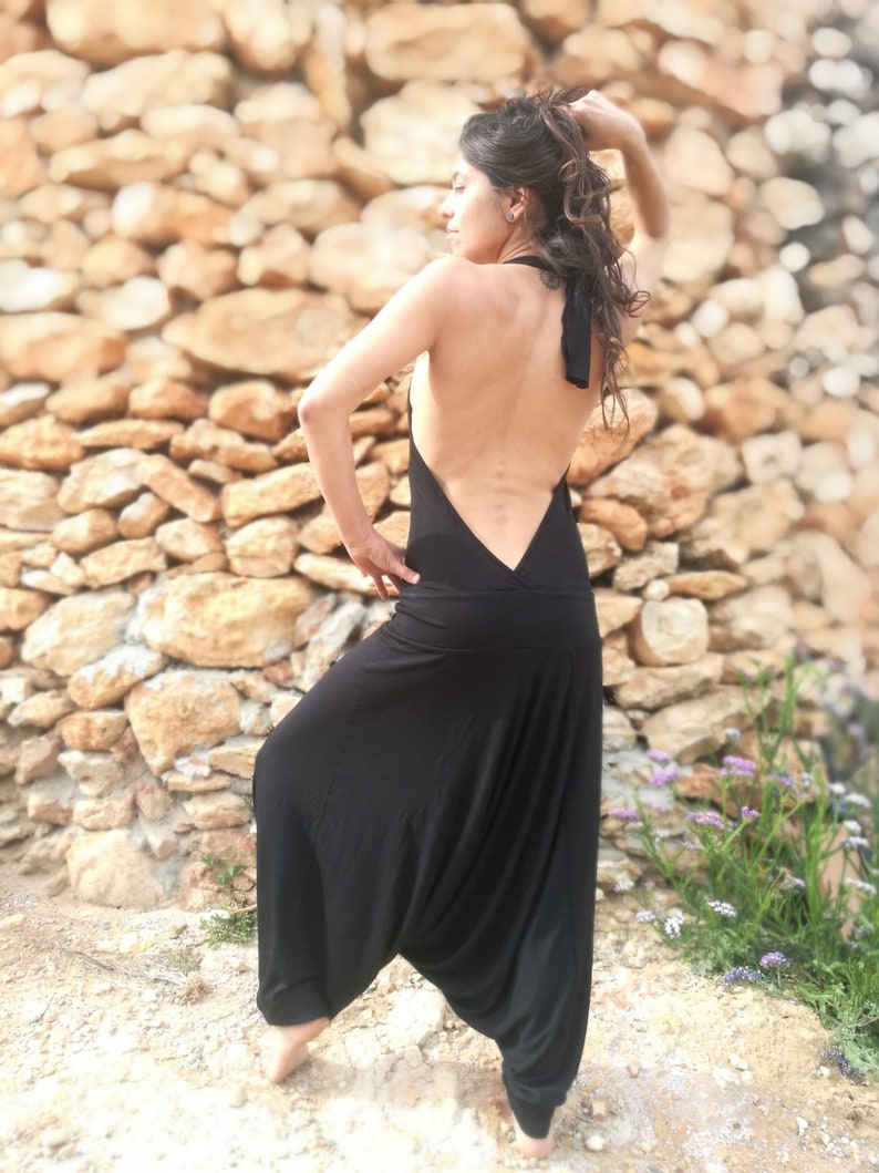 black harem jumpsuit