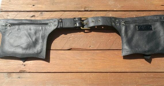 Biker belt / Festival belt Handmade Leather Waist Thigh Bag: Festival Biker Hip Belt - Etsy main image 3