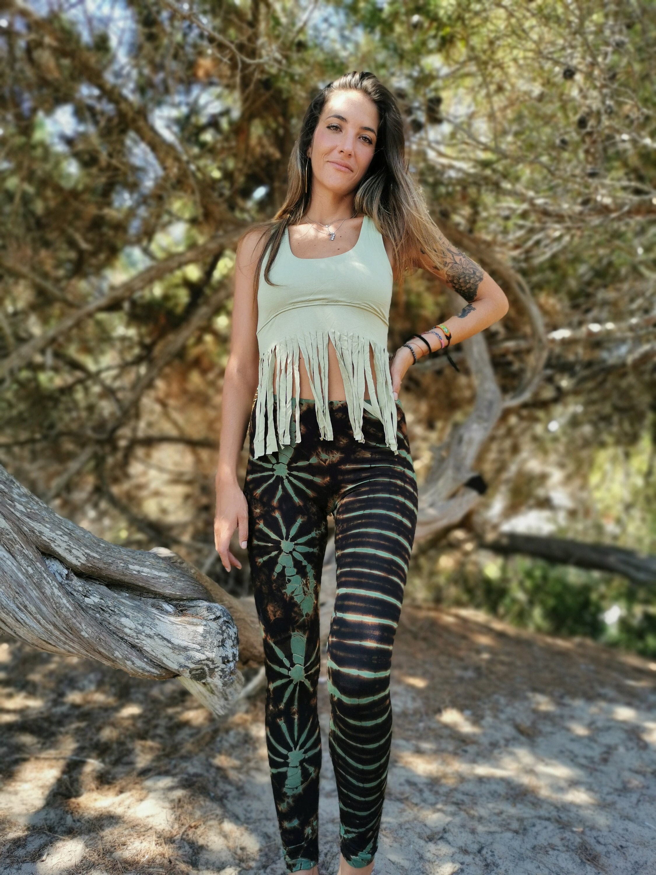 Pixie Hippie Trance Festival Goa Party Wear, Yoga Pants, Tie and Die Leggings