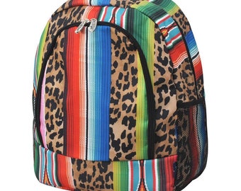 leopard and serape backpack