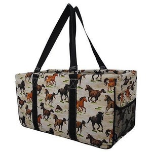 Wild Horse Large Utility Tote/Tote Bag - Personalized/Monogrammed