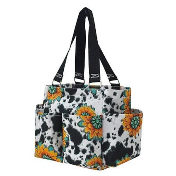 Grooming Tote/Caddy Bag Horse/Dog/Cow - Sunflower Cow Print - Personalized/Monogrammed*