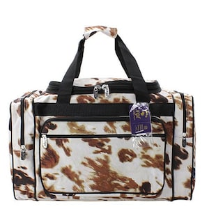 Cow Print - Duffel/Overnight Bag/Gym Bag - Personalized/Monogrammed