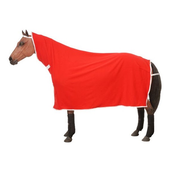 Glacière Polaire Cheval Urban Outdoors – 90 Cm – Rouge – Avec Bottes Mouches