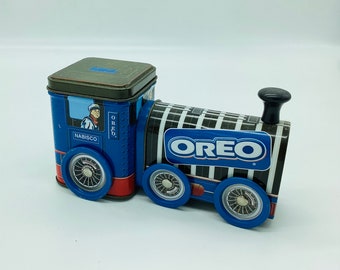 Oreo Cookie Nabisco Inc Collectible Train Tin Can Metal Decorative