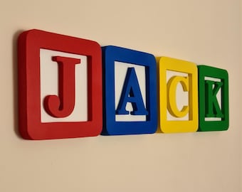 Toy Story Style Wooden Alphabet Blocks. Name Blocks. Personalised Blocks. Nursery Decor.