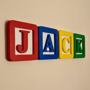 Toy Story Style Wooden Alphabet Blocks. Name Blocks. Personalised Blocks. Nursery Decor.