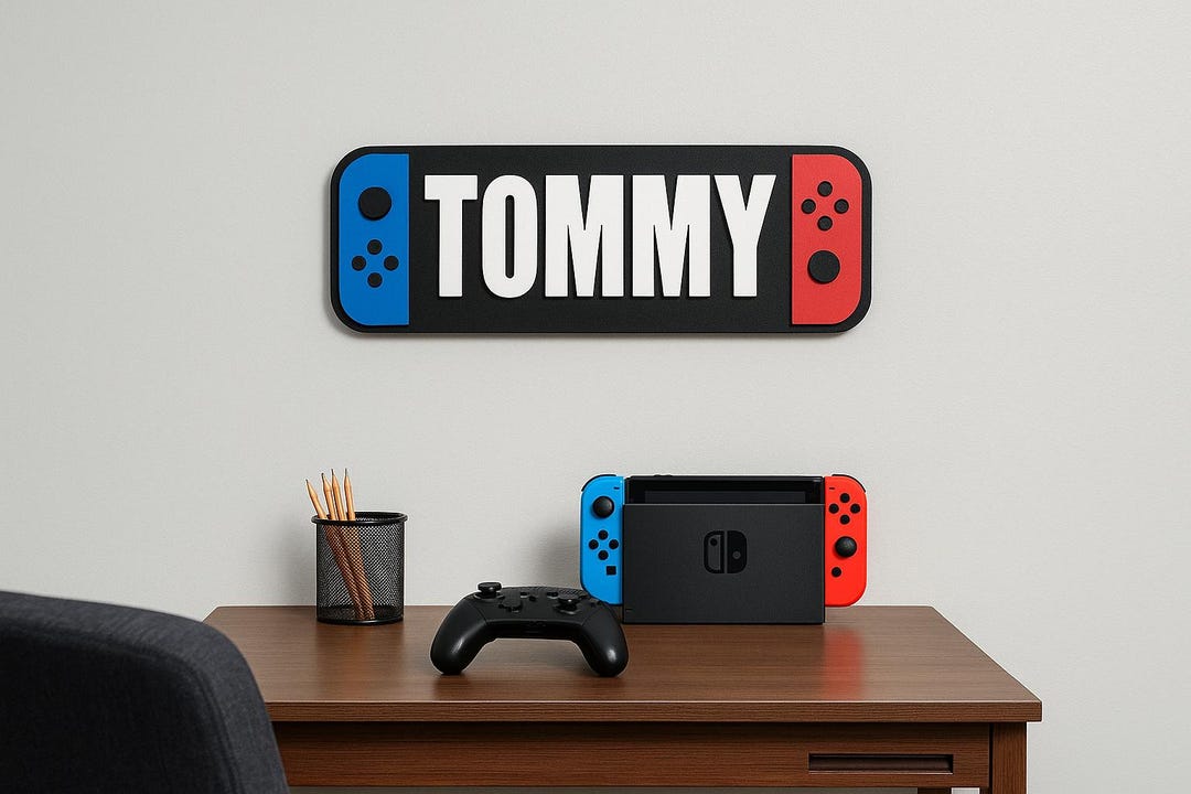 Switch Names Personalised Nintendo Switch Wooden Name Sign: Gamer Room Decor - Etsy