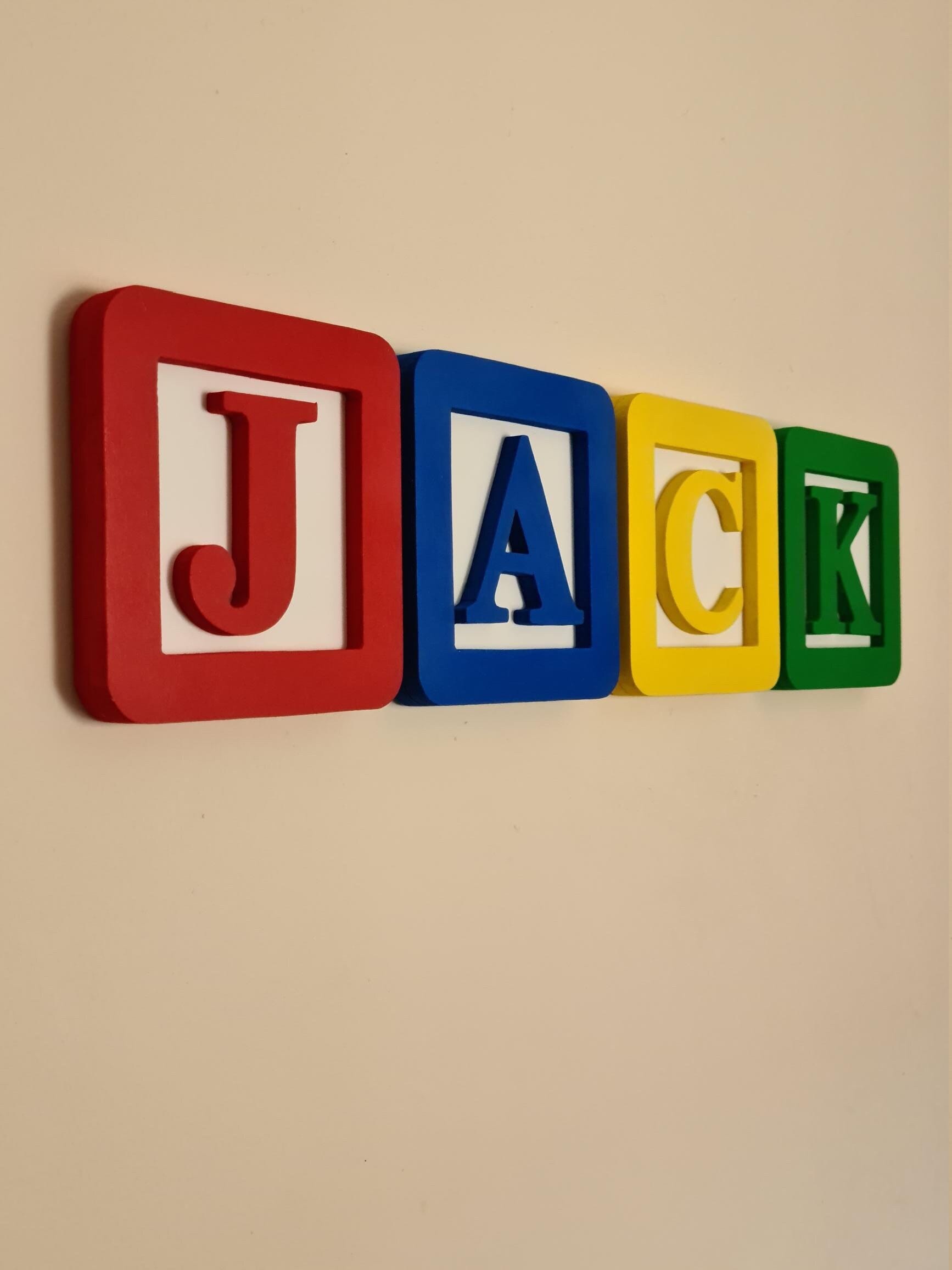 Personalized Single Letter Decor Rectangle Shelf Blocks- 4.5 x 7