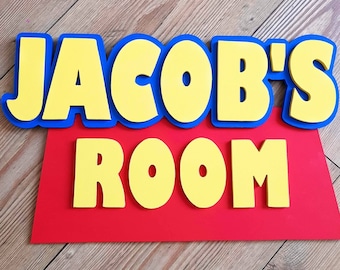 Toy Story Style Wooden Name Door / Wall Plaque / Sign