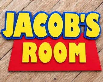 Toy Story Style Wooden Name Door / Wall Plaque / Sign