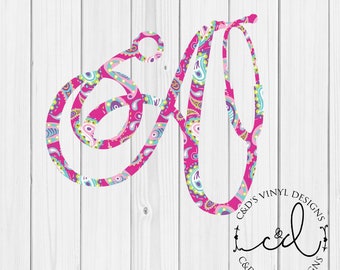 Stethoscope Decal - Nurse Life Decal - Preppy Pattern Monogram Decal - Pattern Stethoscope Decal - Nurse Decal - Nurse Gift