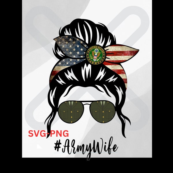 Army Wife/Girlfriend/Sister/Mom Messy Bun Bootcamp Graduation Military Army Family Customizable Hashtag