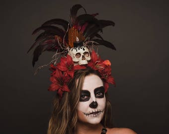 Voodoo Preistess Gypsy Cannibal Crown Swamp Skull Rose Hoodoo | Etsy