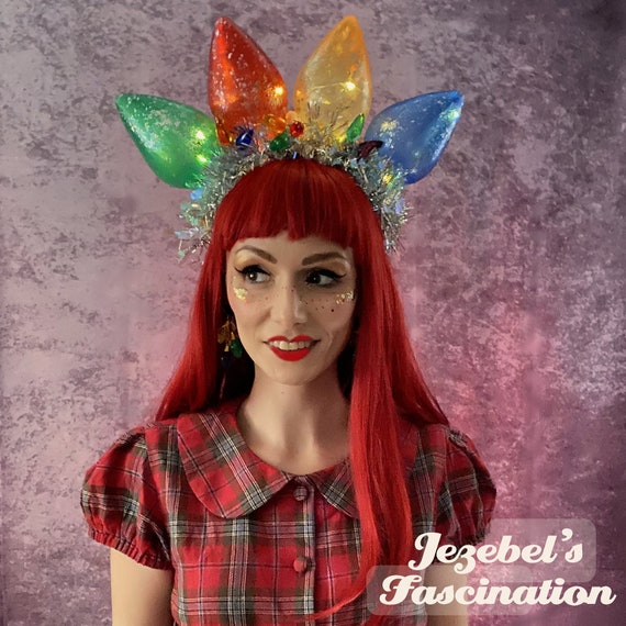 Light Up Halloween Costume Headband Wig Amazon.com : JEAIRTS Light Up Headband Led Crown Headbands  main image 2