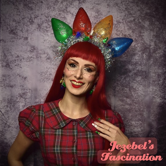 TOWARDSNAN Serre-tête De Noël LED Avec Ampoules - Bandeau De