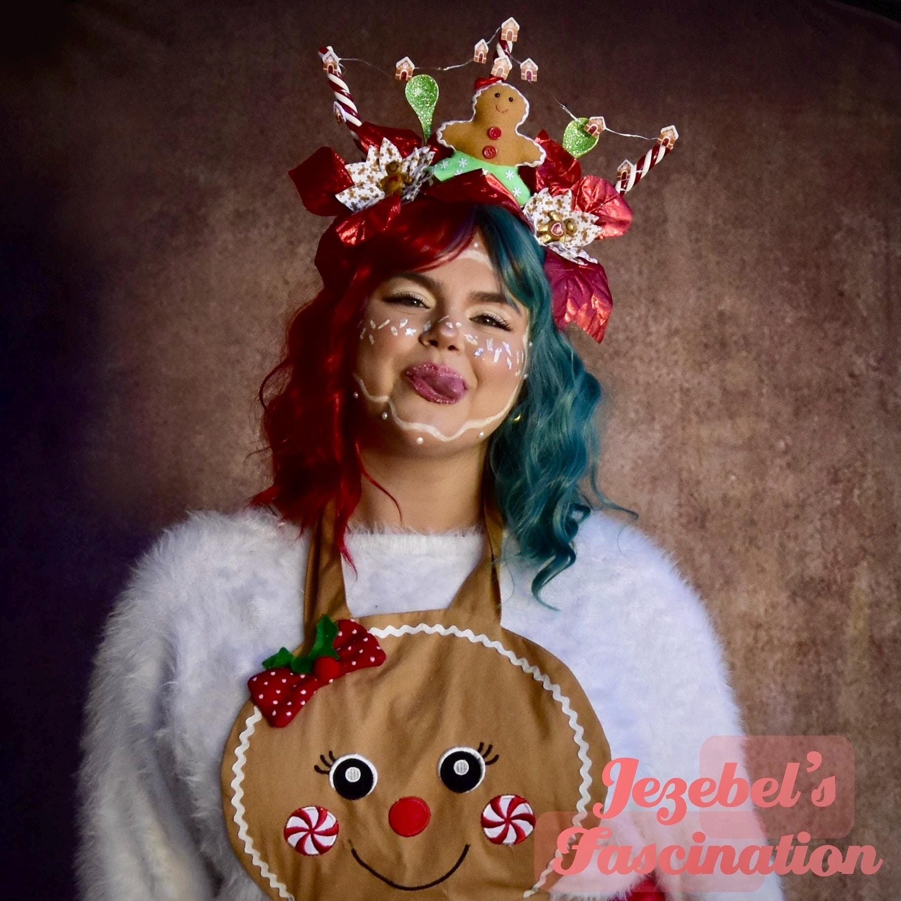 Ginger Bread Man House Headband, Ugly Christmas Sweater  display picture 2
