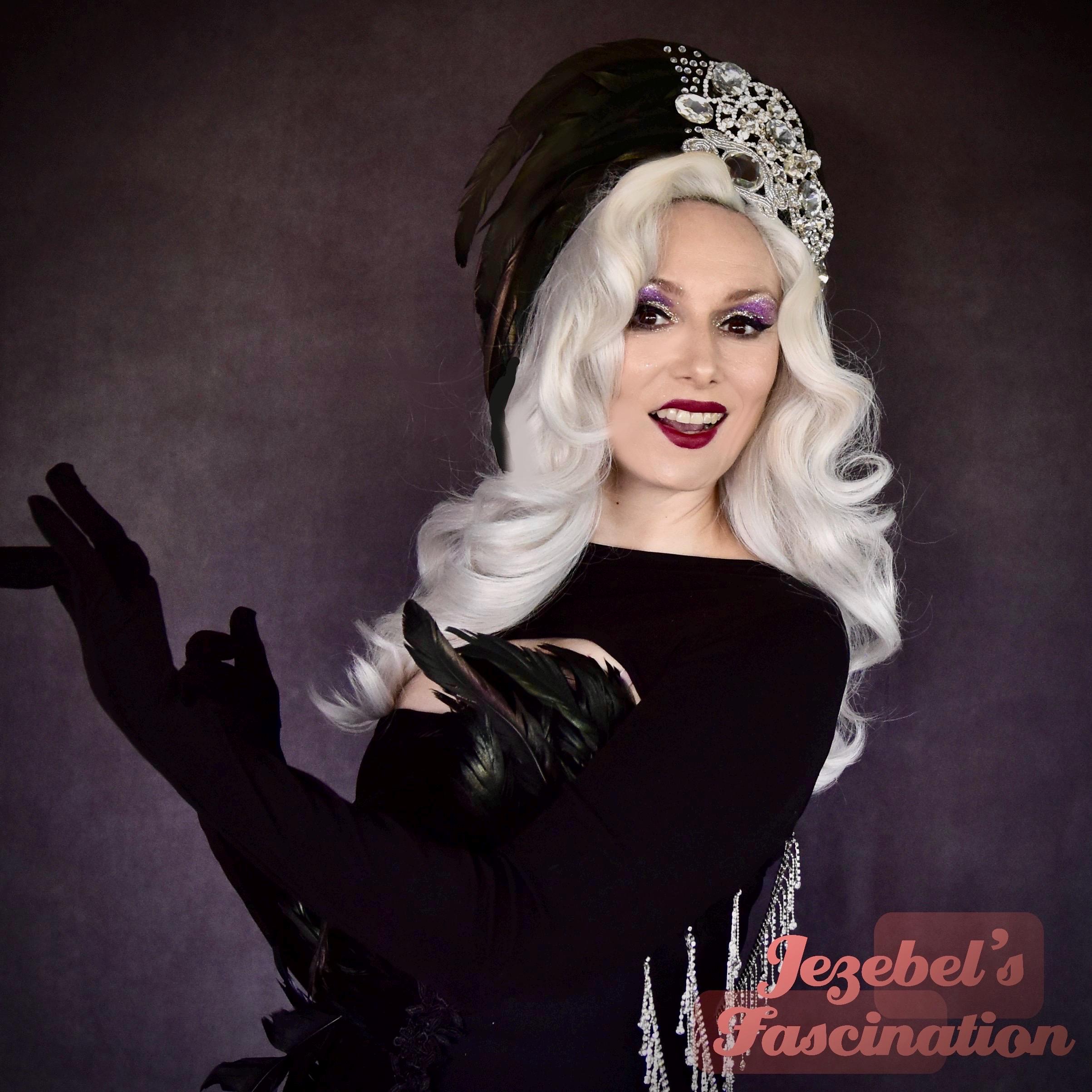 Custom made burlesque headpiece w/ real feathers & Swarovski rhinestones. Las Vegas Showgirl Headdress • Samba Burlesque Headpiece  main image 2