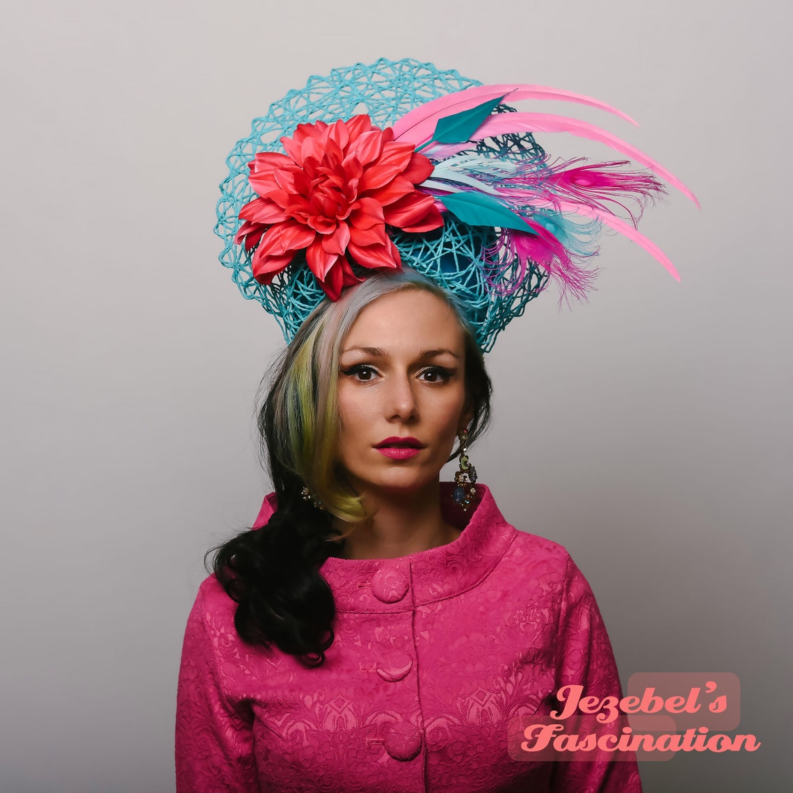 Easter Eggs Basket Large Headpiece Spring Floral Rose Dahlia Etsy